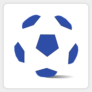 Football image in dazzling blue and white space Sticker